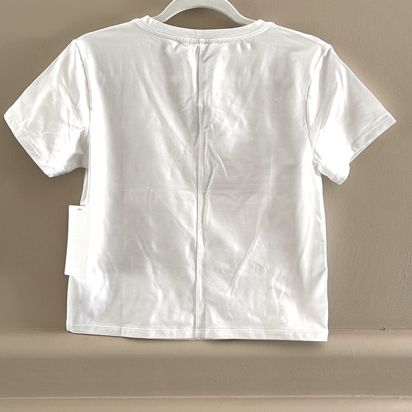 Athleta Essential V-Neck Tee. Bright White. XXS. NWT. - Picture 3 of 8